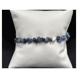 Sodalite Chip Gemstone 7 Inch Stretch Bracelet