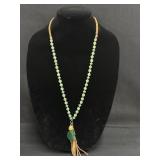 INC Long Beaded Necklace With a Tassel Pendant