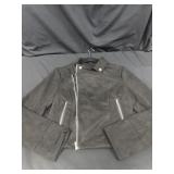 Black Suede Type Moto Jacket Sz Small