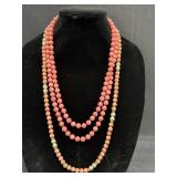 2 Pretty in Pink Beaded Necklaces