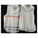 (2) Women Dressy Sleeveless Shirts XL
