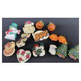 Holiday Pins & Earrings