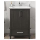 allen + roth Ridge 24 in Espresso Bathroom Vanity