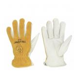 (2pr) Leather Drivers Gloves,Cowhide, 1414S
