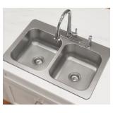 Elkay Dual-mount 33-in x 22-in Kitchen Sink
