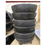 (6) Hard Plastic Molcajete