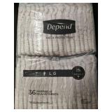 Pack of Adult Depends Sz L 120ct