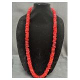 Lucas Lameth LUC Silver 925 Red Coral Necklace
