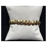 Monet 6.5" Gold Tone Bracelet Stretchy