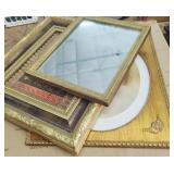 (5) Large Gold Tone Picture Frames