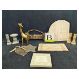 Baseball Decor, Candle Holders, Brass Giraffe