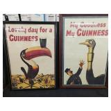 (2) Framed Guinness Beer Ads