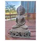 15" Brass Buddha Statue