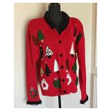 Vintage Berek Embroidered Christmas Sweater