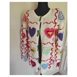 Eagles Eye Knit Heart Cardigan Sweater