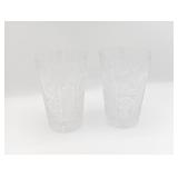 Pair of Crystal Drinking Glasses 6"