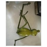 Vintage Metal Art Garden Decor Frog