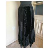 Martin McCrea Velvet & Lace Maxi Skirt