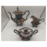 Gorham Teapot , sugar, creamer
