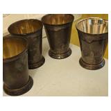 (4) Dept 56 Cups Believed Silverplate