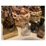 Stone Vase & Bathroom Items