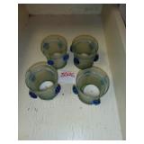 Sea glass candle holders