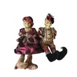 Pair of Ceramic Head Cat Dolls