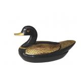 Black and Gold Duck Trinket Box 12" Long