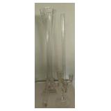 25" Glass Vases, Candelabra, etc