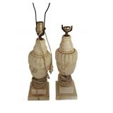 (2) Marble Lamps 15"