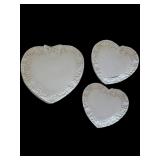 (5) Vintage Italian Floral Heart Plates