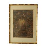 28x38" Buddhist Thanksgiving Art Bamboo