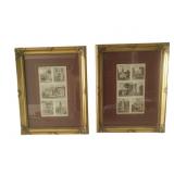 (2) Framed Drawings of London 13x11