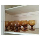 (8) Amber Globe Glasses