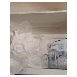 Clear Servware, candles, etc