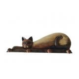 Wooden Cat Peg Wall Hanger