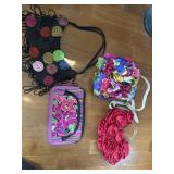 (4) Flower Purses