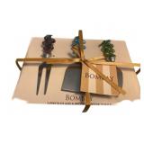 Bombay (3) Glass & Metal Piece Cheese Tools