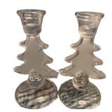 Mikasa Glass Candle Holders