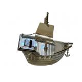 Pirate Ship Money Box - Silver