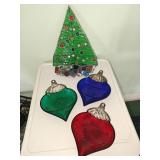 Glass Christmas Tree & Ornament Bowls