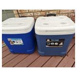 (2) Igloo Ice Cube Rolling Coolers