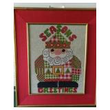 Seasons Greetings Santa Cross Stitch