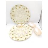 Shell Charger Plates, Napkin Rings, Bowls