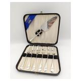 Sheffield Dessert Forks & Server