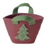 VTG Christmas Handmade Felt Bag 9"