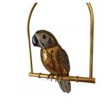 Believed Sergio Bustamante Brass & Ceramic Parrot