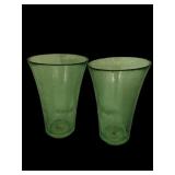 (2) Large Glass Vases 12"