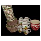 (45pcs) Williamsburg Holiday Jubilee Dishes