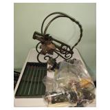 Wine Holder, Stir sticks, flask, etc